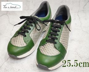 【ネーカーズ】【Tie a bond】西陣織スニーカー（緑）〈25.5cm〉 261009_B-KY23