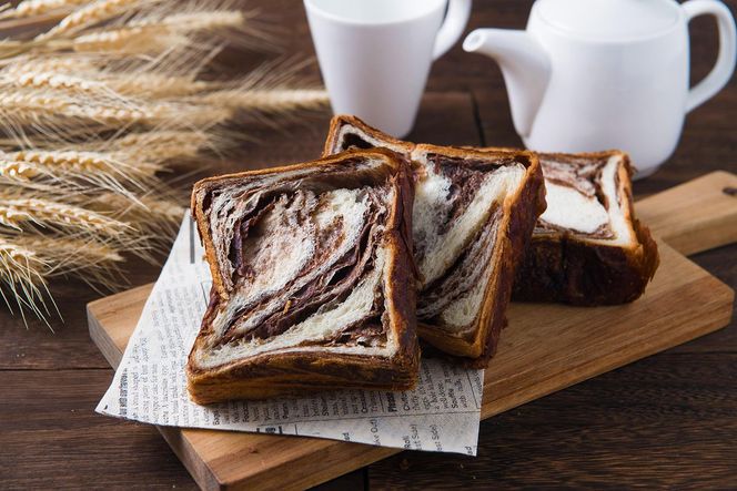 【ANDE】デニッシュ食パン バラエティ4点セット（ 抹茶大納言・シナモンりんご・メープル・ショコラ―デ各ハーフサイズ） 261009_B-ND07