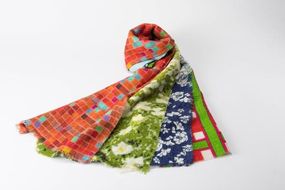 【禾口木丙（のぎぐちぎへい）】京友禅ウールマフラー（35×165cm） 261009_B-QS03