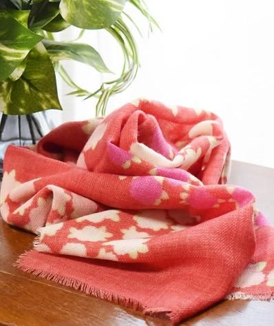 【禾口木丙（のぎぐちぎへい）】京友禅ウールマフラー（35×165cm） 261009_B-QS03