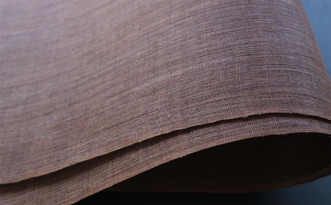 【京都洛柿庵】無地麻のれん「柿渋」 261009_B-SE03