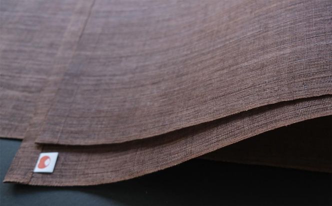 【京都洛柿庵】無地麻のれん「柿渋」 261009_B-SE03