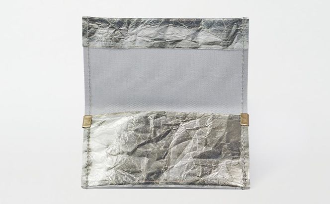【KENTO HASHIGUCHI × 伝統工芸士】手もみ銀箔 カードケース 261009_B-SJ02