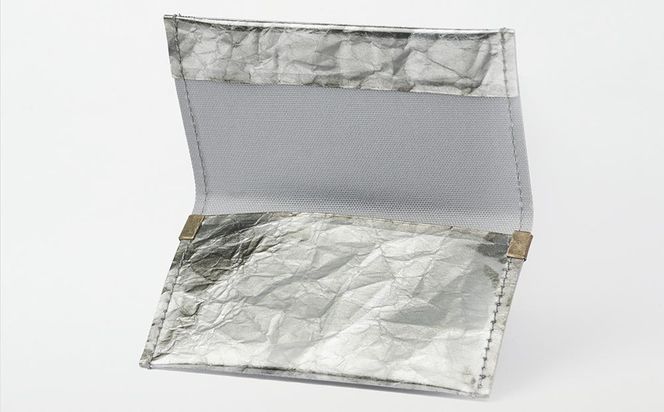 【KENTO HASHIGUCHI × 伝統工芸士】手もみ銀箔 カードケース 261009_B-SJ02