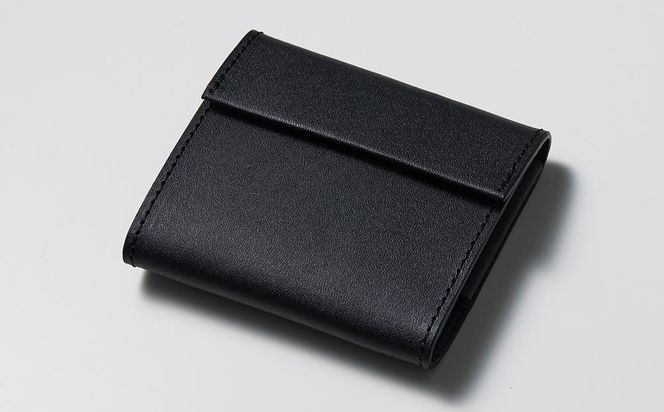 【KENTO HASHIGUCHI】コンパクト財布 ブラック（leather half wallet black） 261009_B-SJ05