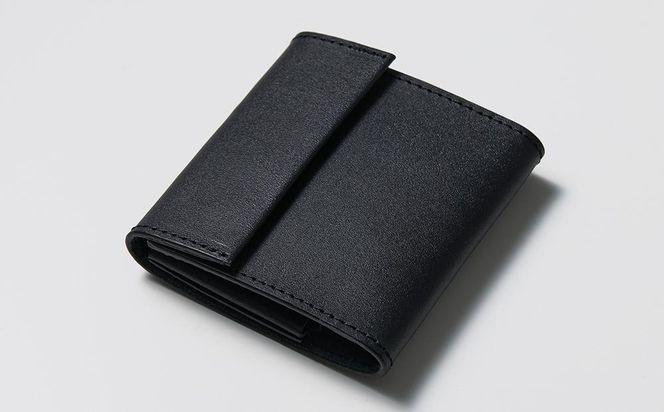 【KENTO HASHIGUCHI】コンパクト財布 ブラック（leather half wallet black） 261009_B-SJ05