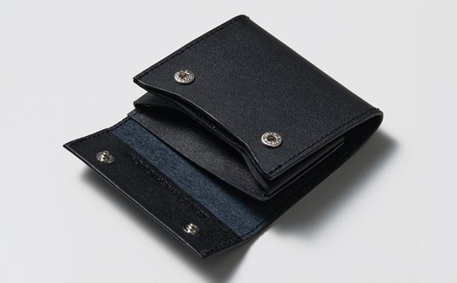 【KENTO HASHIGUCHI】コンパクト財布 ブラック（leather half wallet black） 261009_B-SJ05