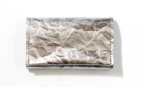 【KENTO HASHIGUCHI × 伝統工芸士】手もみ銀箔 30枚カードケース（マチあり） 261009_B-SJ06