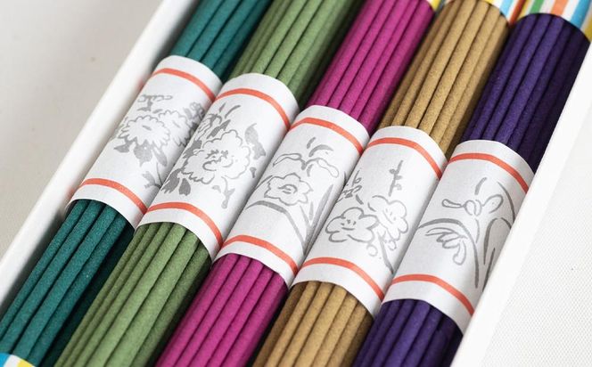 【宇野鳳翔堂】線香 藤むらさき（150本入り×5セット） 261009_B-SN03