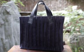 【岩則京遊(株)】畳縁バッグ BOXバッグ《チャコールグレー》 261009_B-VR02