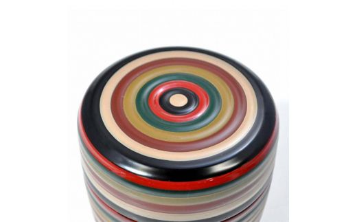 山中塗 中棗 細独楽 1個 轆轤挽き 棗 茶入れ 黒漆 化粧箱 贈答 贈り物 ギフト 山中木製漆器 伝統工芸 工芸品 国産 日本製 F6P-0211