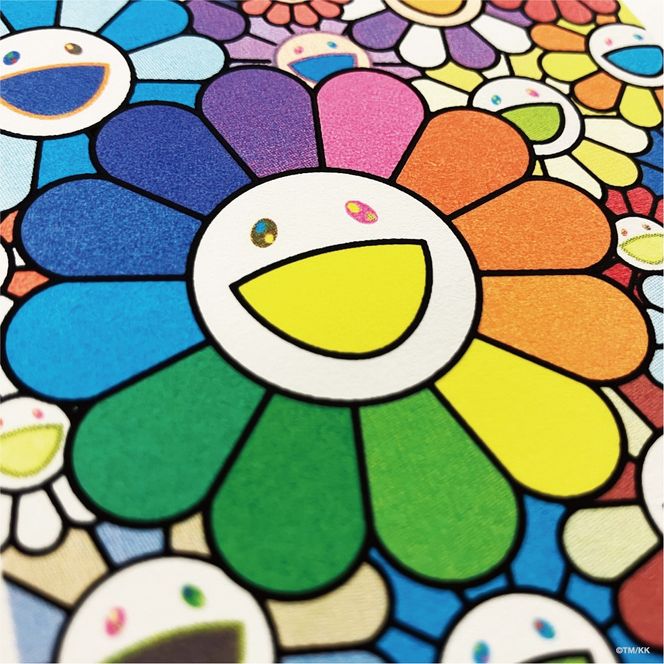 【ふるさと納税限定セット】版画「お花の短冊 レインボー」シリアルNo.入り限定カード付き［ 京都 村上隆 カイカイキキ アーティスト 大人気 レア トレカ カード おしゃれ かわいい アート 現代美術 人気 おすすめ 通販 送料無料 ふるさと納税 ］ 261009_KA037