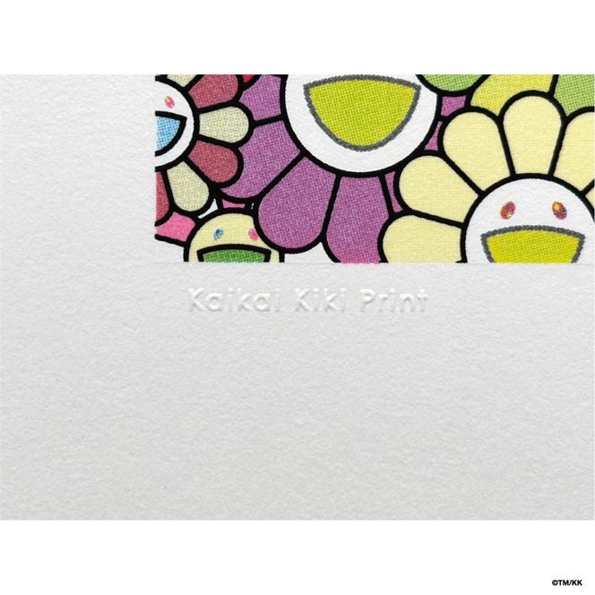 【ふるさと納税限定セット】版画「お花の短冊 レインボー」シリアルNo.入り限定カード付き［ 京都 村上隆 カイカイキキ アーティスト 大人気 レア トレカ カード おしゃれ かわいい アート 現代美術 人気 おすすめ 通販 送料無料 ふるさと納税 ］ 261009_KA037