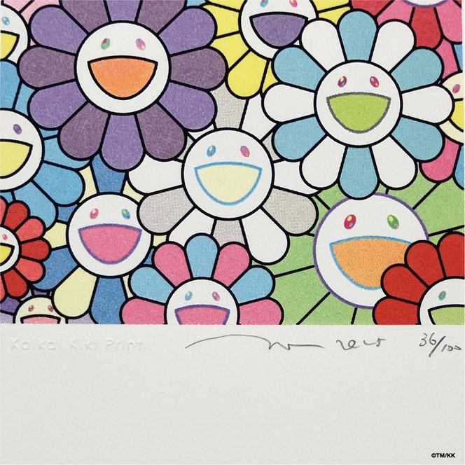 【ふるさと納税限定セット】版画「お花の短冊 ホタルの明かり」シリアルNo.入り限定カード付き［ 京都 村上隆 カイカイキキ アーティスト 大人気 レア トレカ カード おしゃれ かわいい アート 現代美術 人気 おすすめ 通販 送料無料 ふるさと納税 ］ 261009_KA039