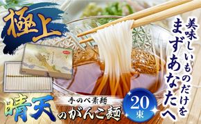 極上手のべ素麺「晴天のがんこ麺」50g×20束入 1kg / そうめん 島原そうめん 手延べ 麺 素麺 / 南島原市 / 入江商店素麺本舗[SFX001]