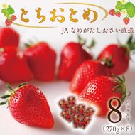 【2027年1月中旬より順次発送】JAなめがたしおさい直送「とちおとめ」2箱（8パック入）(AE-63)