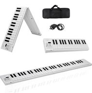 折りたたみ 電子ピアノ 61鍵盤 日本語表記 充電式 ワイヤレス 入門用 初心者 大人 子供 電子キーボード 電子 ピアノ キーボード 折りたたみ式 折り畳み 練習 楽器 録音 再生 リズム 音色 自動伴奏 スリム SunRuck SR-DP08F-WH