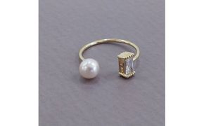 20-41伊勢志摩あこや本真珠リング(バケットカット)G