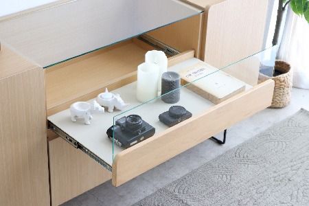 【東馬家具】アトリス SB 150 NA【コレクション ガラスケース キャビネット 木目 高級感 シンプル 和室 洋室 ショーケース 収納力 リビング 完成品 脚のみ取付】(H060624)