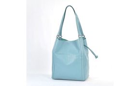 レディース本革バッグLサイズ 7M6-1012P（・サックス）