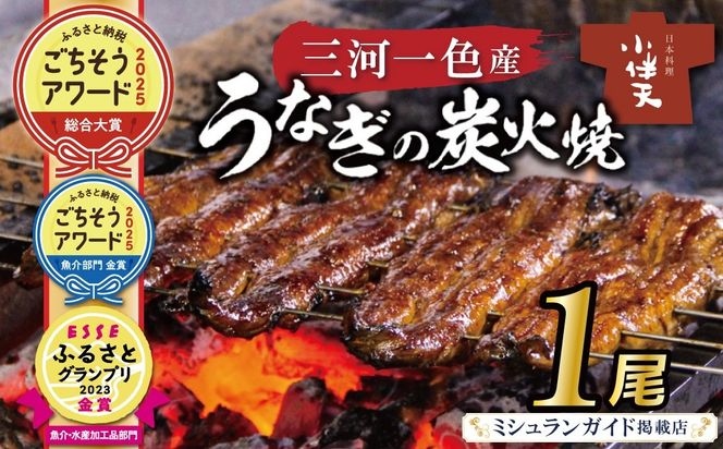 【ミシュランガイド掲載店】【ごちそうアワード2025 総合大賞】三河一色産うなぎの炭火焼 1尾 国産 冷蔵 簡単調理 職人 鰻 ウナギ たれ ギフト 贈り物 ご褒美 蒲焼き うな重 ひつまぶし 人気 高リピート 創業大正九年 日本料理 小伴天 ESSEふるさとグランプリ金賞受賞 H007-078