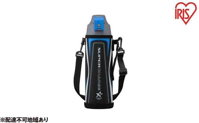 水筒 キッズ 1L 直飲み 真空断熱ダイレクトボトル DBR-1000 ブラック アイリスオーヤマ 1リットル 子供 マグボトル おしゃれ 軽量 保冷 運動会 部活 スポーツ