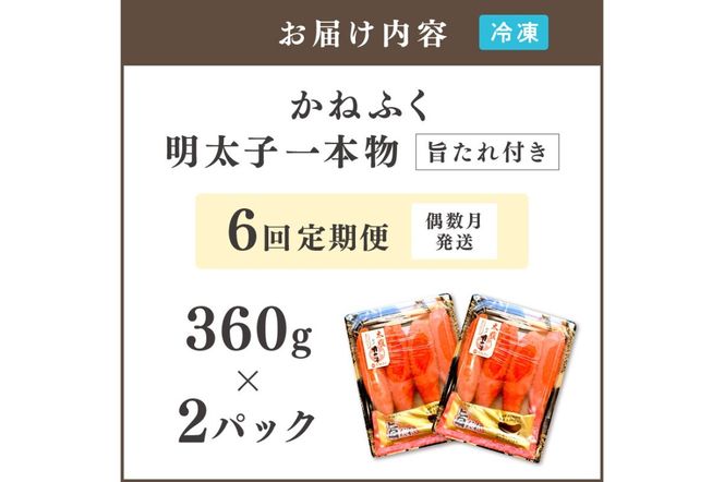 【I-004】かねふく明太子【隔月定期便(計6回発送)】