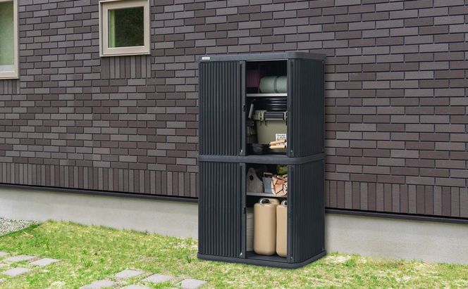 ミニロッカー ML-1600PP ダークグレー 物置 屋外 サビにくい 庭 ベランダ ガーデン 掃除 防災 収納 ストッカー ミニロッカー アイリスオーヤマ おしゃれ