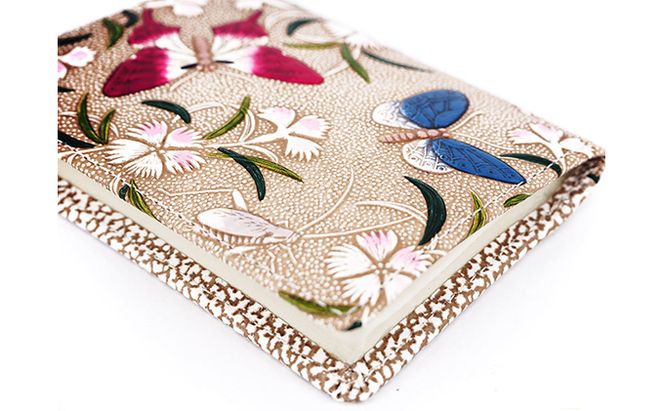 【文庫屋大関】箱まち小銭入れ　撫子【皮革工芸品】 ファッション小物 財布 民芸品 