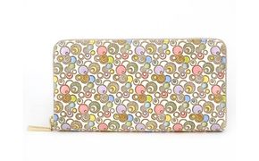 【文庫屋大関】 大容量　ぐるっとファスナーの長財布　ポッピンソーダ【皮革工芸品】 ファッション小物 民芸品 