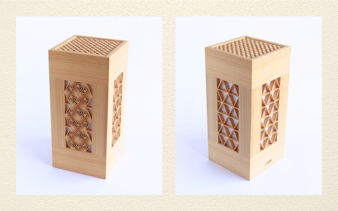 真庭組子 行灯 / 間接照明 和室 和風 組子 天然木 岡山県 真庭市 【sdkb004-01】