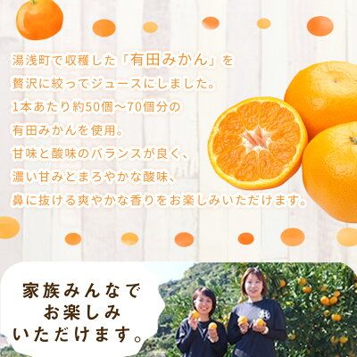 ZE6179n_「まごころ」有田みかん 100％ ジュース 1000ml 6本 セット