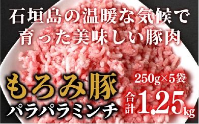 【石垣島ブランド豚】もろみ豚 豚ミンチ 250g×5袋【合計1.25kg】【もろみで育てる自慢の豚肉】簡単 便利 小分け AH-9-1