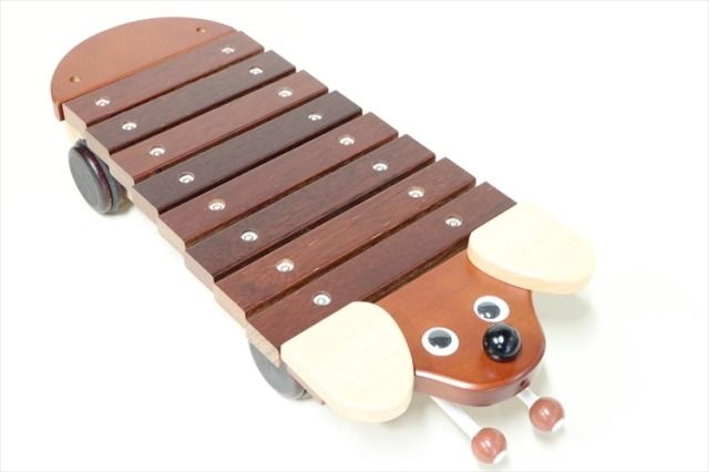 木製おもちゃ ワンちゃんシロホン