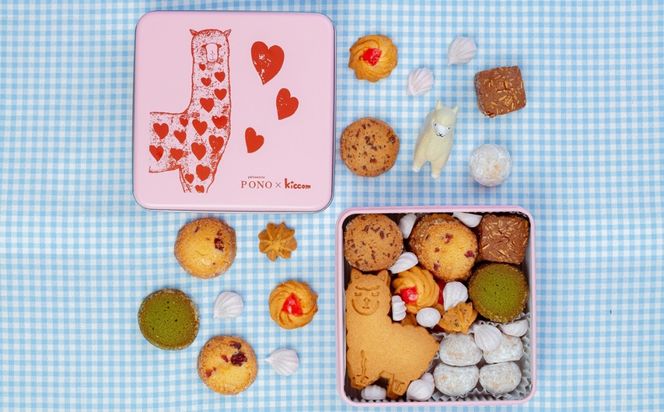 Patisserie PONO  アルパカさんのクッキー缶　【パティスリーポノ 動物クッキー アルパカ お菓子 洋菓子 焼き菓子 ギフト 贈り物 手土産 人気 三重県 四日市市 ふるさと納税】