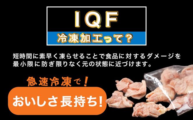 カット済み!南九州産若鶏肉もも切身(IQF)3.12kg_13-L601