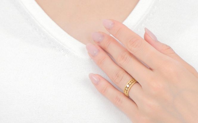 【不使用】セブン クラブ ダイヤリング　0.07CT　R3987DI-Y　イエローゴールド【サイズ：7号～18号（0.5号刻み対応可）】 ダイヤモンド 指輪 リング ギフト プレゼント 贈り物 K18 YG