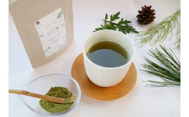 【 マツリカサボン 】 りらく茶 （よもぎ・松の葉・すぎなの3種の粉末ブレンド茶） ６袋セット / 数量限定 国産 岡山 真庭 農薬不使用 粉末 ブレンド茶 ノンカフェイン デカフェ ヨモギ 松の葉 スギナ MATSURIKA SAVON (MATSU-10) 【savon004-01】
