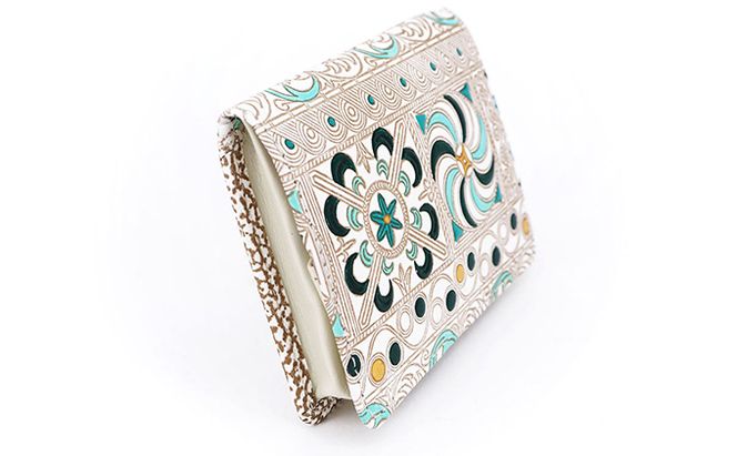 箱まち 小銭入れ 錦紗 緑 文庫屋大関 コインケース ボックスコインケース 財布 おさいふ ウォレット 革製品 革小物 ファッション小物 小物入れ 日用品 雑貨 東京 東京都 墨田区