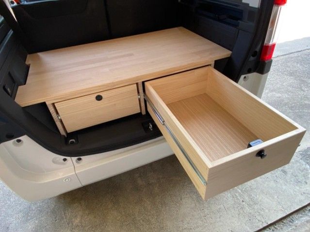 ホンダ Honda N-VAN 専用設計 荷室収納 ラゲッジスペース 活用 引き出し付きで収納力アップ！ トランク