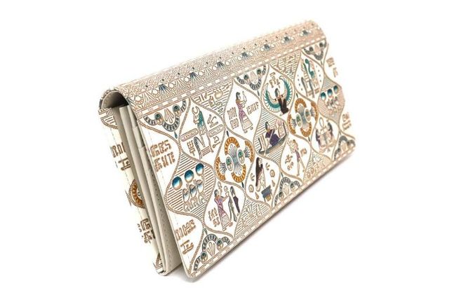 【文庫屋大関】束入れ エジプトNo.1【皮革工芸品】 財布 お札 お札入れ 長財布 カード 小銭 牛革 手作り 日本製 墨田区 東京都