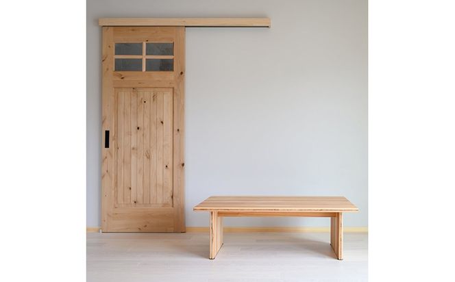 木製ローテーブル 『やさしいボーダーテーブル』（カラー：クリア） │紀州杉 国産家具 ハンドメイド WoodPark 和歌山県美浜町