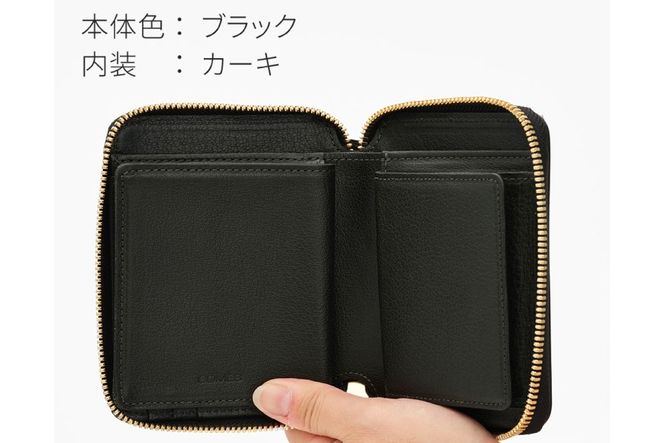 SOMES ラウンド 二つ折り 財布 (ブラック) WF-27 [ソメスサドル 北海道 砂川市 12260677-a] ソメス メンズ レディース ウォレット さいふ サイフ 本革 革 革製品 革財布 レザー 黒