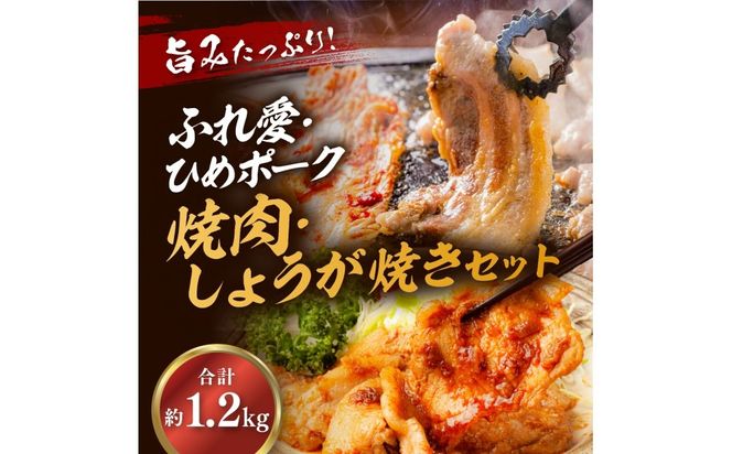 ふれ愛・媛ポーク 豚ロース 1.2kg 焼肉用・生姜焼き用 各600g｜ 愛媛県産 ブランド豚 冷凍 BBQ 子ども にも人気 豚肉 豚 butaniku ロース 料理 やきにく しょうがやき 20,000円 愛媛県 鬼北町