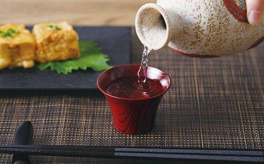 とりどり　ぐいのみ　拭漆 山中漆器 伝統工芸 工芸品 木製 漆塗 国産 日本製 F6P-3265