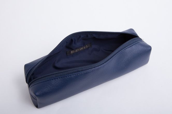 AJ156 Marycoco ESCOMUL ペンケース 濃紺 [cng-01 筆箱 筆入れ 革 レザー ナイロン 文房具 小学生 高校生 メアリーココ 長崎県 島原市 ]