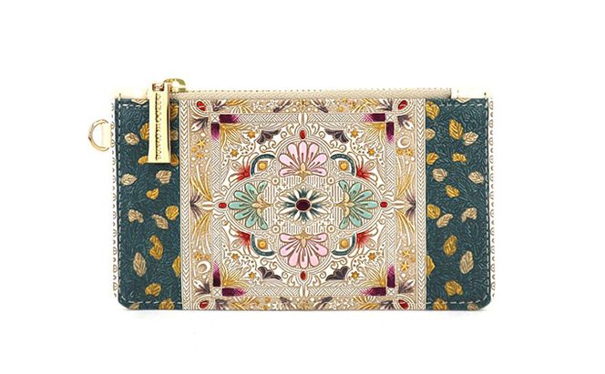 【文庫屋大関】すっきりカードケース　黄金のタピ【皮革工芸品】 ファッション小物 雑貨 フラグメントケース 小銭入れ付き 収納 スマート 日本製 