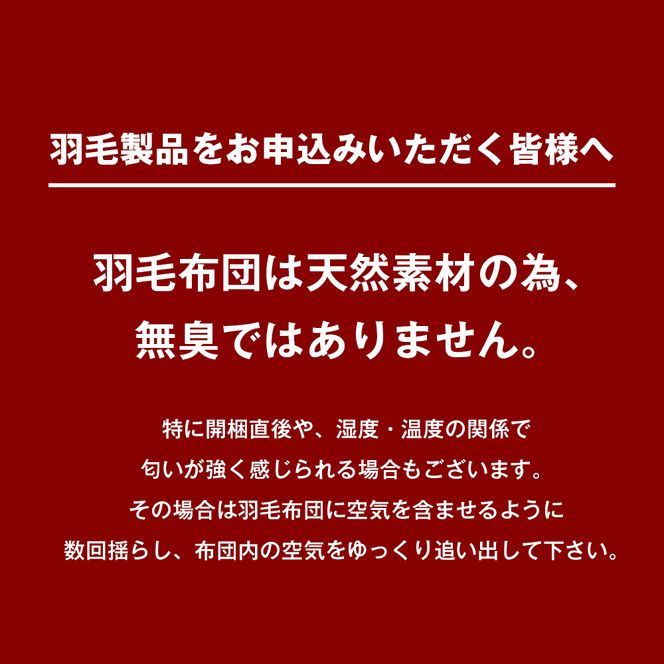 140×190cm 小さめ羽毛ふとん 1.0kg入 85％ セミシングル ジュニア ふわかる1410