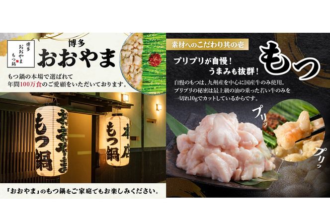 【A2-142】「おおやま」博多もつ鍋(しょうゆ味/2人前)