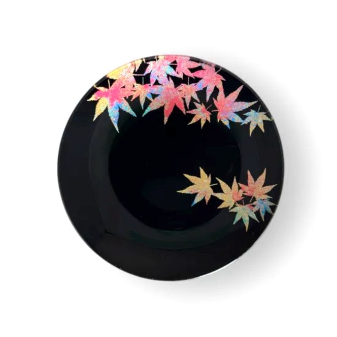 丸小皿 紅葉 漆黒 ［NF268］ 303446_CU90100VC01